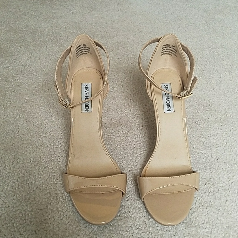 Steve Madden Cream Ankle Strap Sandal